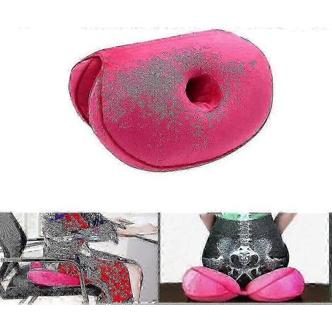 Coussin de siège orthopédique pour soulager la sciatique et les douleurs de hanche, rose S202412241901 (1/5)