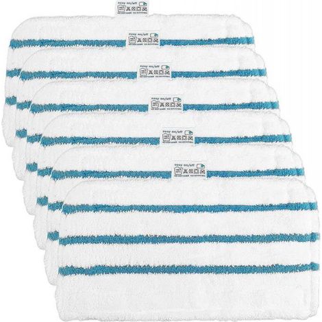Lingettes Microfibre - Pour Balai Vapeur - Compatible FSM1600 FSM1621 FSM1630 FSM16 - 6 Pièces (1/4)