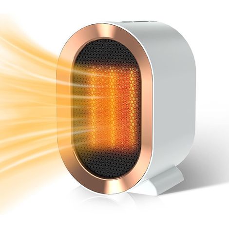 1200W Chauffage D'appoint, PTC Radiateur Soufflant 2 Modes, Chauffage Electrique pour Bureau, Chambre, Salon (Blanc) (1/5)