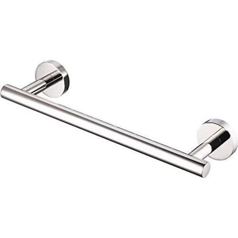 by Wall Mounted Towel Bar Bathroom Towel Rack Stainless Steel SUS 304 Shower Bracket 30CM Polished Storage, A2000S30DG