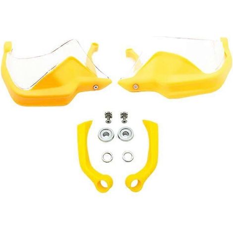 Protège-mains ABS pour moto BMW F900R F900XR F 900 XR F900 R 2019 2020 2021 - Protection pare-brise et mains contre le vent - Jaune et transparent (1/5)