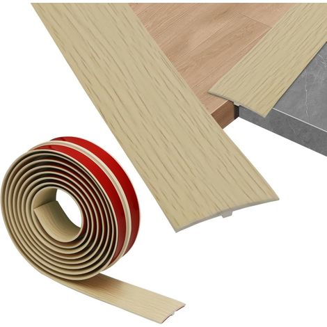 Profil de transition, Profil de seuil autocollant 5×300cm, Bande de seuil de porte en PVC, Bande de transition autocollante, Profil de transition pour la connexion de sols, parquets (1/5)