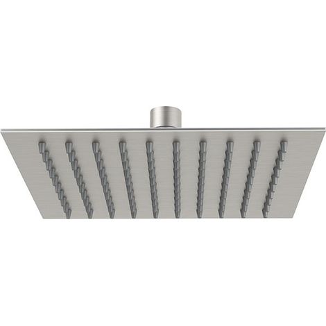 Soffione doccia ultra piatto in acciaio inox spazzolato. diam. 40cm