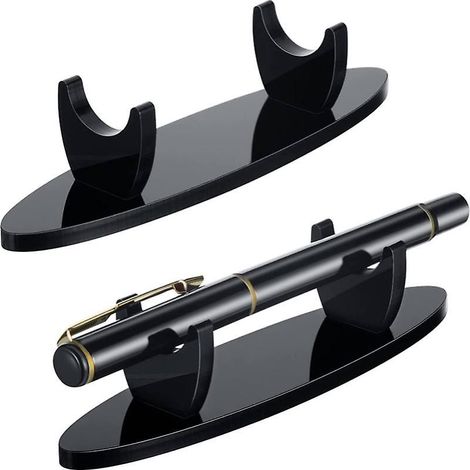 Présentoir porte-stylos en acrylique noir, pour crayons, stylos-plumes et stylos à bille. (1/2)
