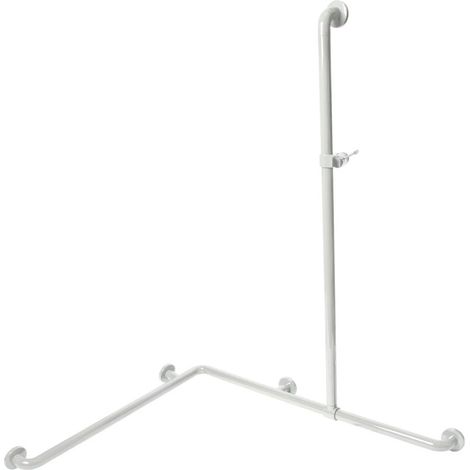 Main courante avec barre de douche coulissante