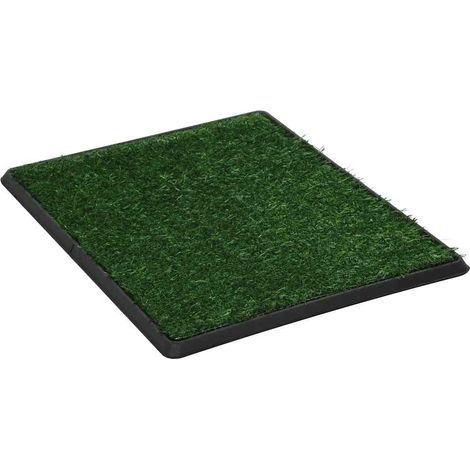 vidaXL Toilette Animali con Vassoio e Prato Finto Verde 64x51x3cm (1/5)