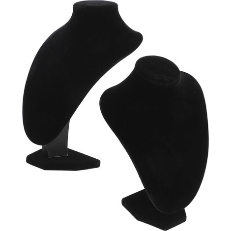 2 pièces Présentoir Buste Mannequin Réaliste pour Colliers Support Organisateur de Bijoux Élégant Lot de Hauteur pour Boutique et Usage Personnel (1/5)