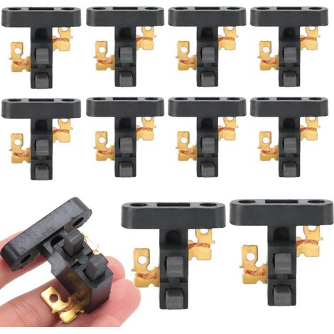 10 Pcs Support de Brosse Carbone Remplacement Générateur d'éNergie 5-8KW Balais de charbon Accessoires Plastique et Cuivre Régulateur Tension en Cuivre pour Générateurs Pompes Motoculteurs (1/5)