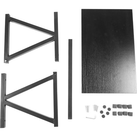 Support de four à micro-ondes, 1 pièce, support de rangement à 2 niveaux, armoire de cuisine, organisateur d'étagère de comptoir (noir) (1/5)