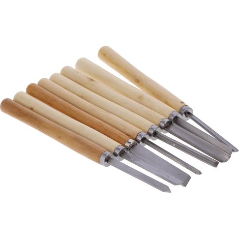Lot de 8 ciseaux à bois en acier avec manche ergonomique pour sculpture et menuiserie (1/5)