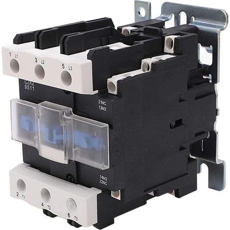 Contacteur CJX2-8011 220V AC, contacteur à point argenté renforcé, modèle fournisseur CJX2-8011 (220V), bobine 220V, puissance 80A, usage industriel (1/5)