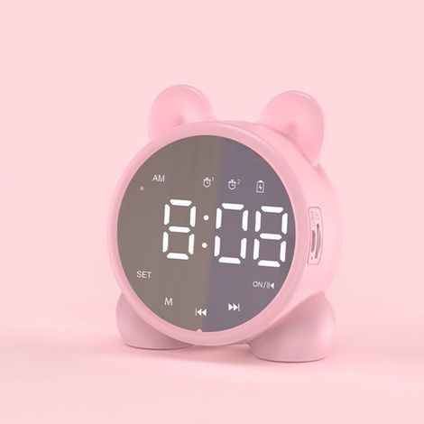 Réveil multifonction, enceinte Bluetooth, réveil, enceinte miroir, mini réveil carte (1/5)