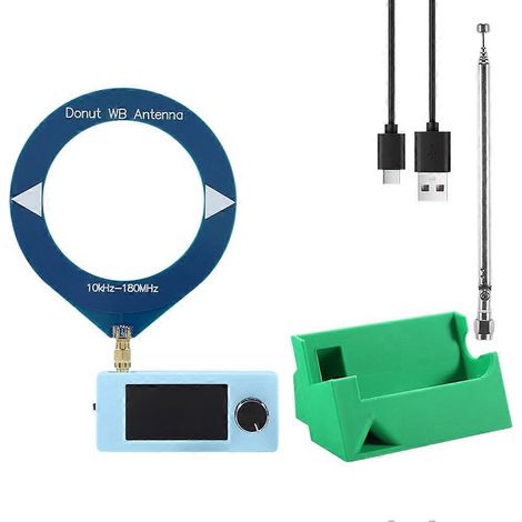 SI4732 10 kHz–180 MHz Radioempfänger-Set, 1,9-Zoll-Bildschirm, SI4732 Mini-Kurzwellenradio FM/AM/LSB/USB + Antenne + Ständer (1/5)