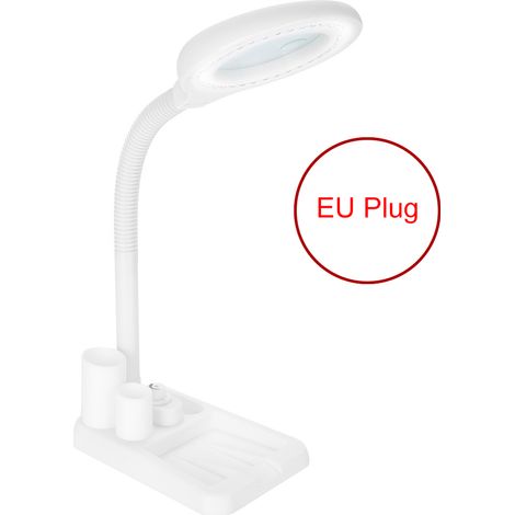 Lampe loupe de table avec grossissement 5X/10X et 36 LED blanches (1/5)