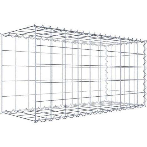 Gabiondeco - Gabion - Element de prolongation en longueur 100 cm x 50 cm x 40 cm (L x H x P). maille 10 x 10 cm. Spirale. Avert.: il manque une grille - Made in Germany (1/5)