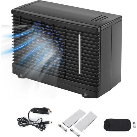 Aire acondicionado portátil de 12 V con velocidad ajustable, miniventilador universal para coche, ideal para camping en casa.