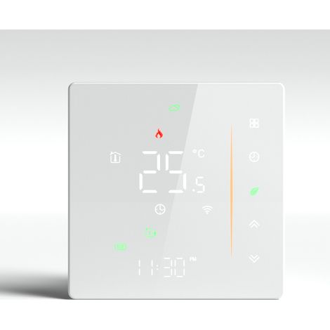 Adapté au chauffage par chaudière, minuterie programmable à boutons tactiles LCD, commande vocale Wi-Fi, contrôleur de température mural intelligent pour chaudière avec écran LCD 95-240 V (1/5)