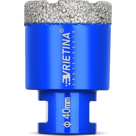 Foret diamanté pour carrelage M14 - 40 mm - Foret diamanté pour verre et carrelage humide / sec - Couronne de forage pour meuleuse d'angle - Scie cloche diamant - Pour carrelage, marbre, granit, (1/5)