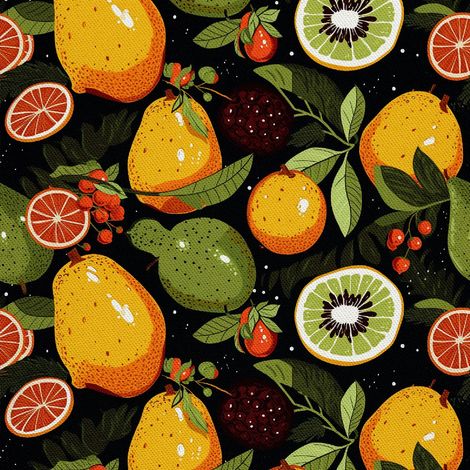 Tela decorativa para exteriores Oxford - Motivo frutal  DX7009 (1/5)