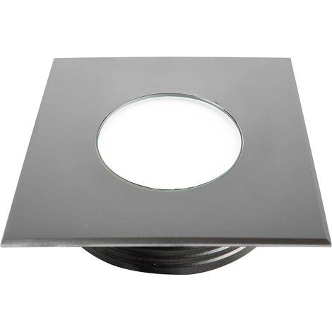 Encastré de sol extérieur ZEPH 2 SLIM 24V carré inox non percée bleu 3x2W - EUROPOLE - 56174