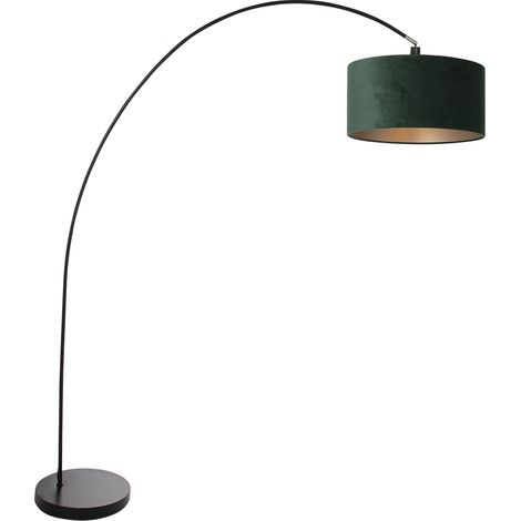 Mexlite - lámpara de pie - Solva - negro - metal tejido - lámpara