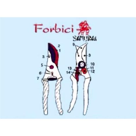 Fermi Di Chiusura Di Ricambio Per Forbici Samurai (Fig.13)