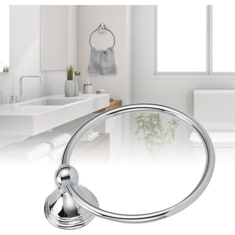 Porte-serviette mural en acier inoxydable - Support pour serviettes de bain - Rack chromé pour salle de bains (Modèle 893) (1/5)