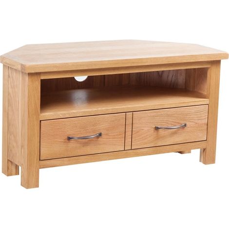 Práctico mueble de TV/aparador de diseño con cajón 88 cm madera maciza de roble 2502105