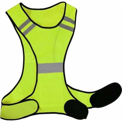 YMYNY Gilet Réfléchissant Haute Visibilité - Femme et Homme - Respirant - Leger - Veste Fluo de Securite pour Running, Vélo