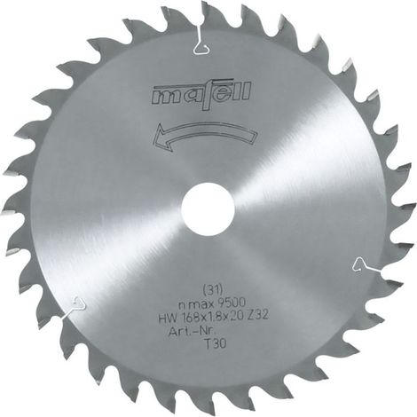 MAFELL Lames de scie carbure 168x1,2/1,8x20mm - 168 mm - 1.8 mm - 20 mm - 32 dents