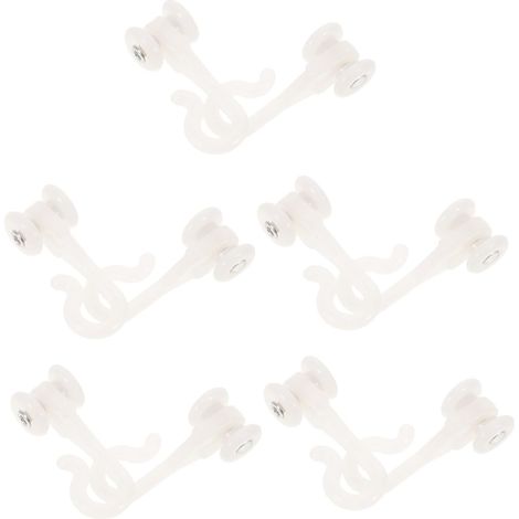 Hemobllo Lot de 10 crochets pour tringle à rideaux coulissante (1/5)