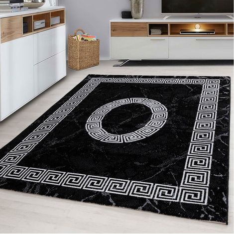 Tapis baroque rectangle intérieur Kelly Noir 80x150 (1/5)
