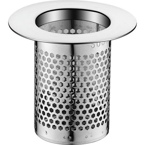 Ensemble de 2 crépines de lavabo, adaptées aux trous d'évacuation d'un diamètre de 0,98" à 1,8" crépine d'évier en acier inoxydable de 50 mm / 1,97" de profondeur, adaptée aux évacuations de douche e (1/4)