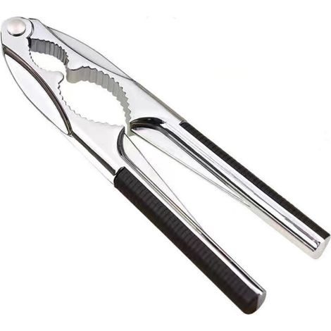 Nussknacker, Nussknacker aus Metall mit rutschfestem Griff, Nussknacker, Walnussknacker, Nuss- und Haselnussknacker, Zange (1/4)