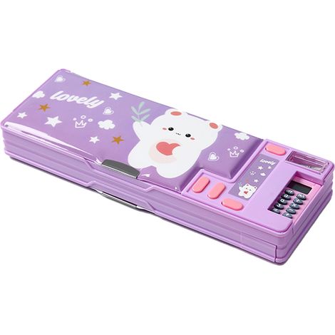 trousse d'ordinateur mignonne - Ours violet