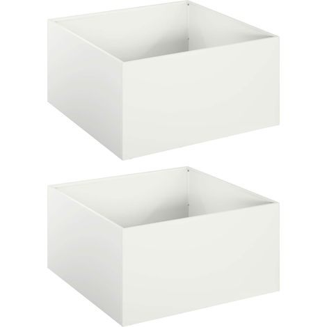 Garden Planter 2 pcs White 60 x 60 x 30 cm Cold-rolled Steel vidaXL