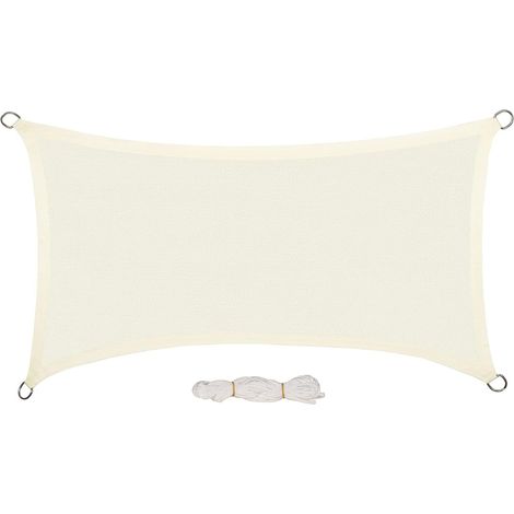 Voile d'ombrage Imperméable, Protection Solaire, Coupe-Vent, Tissu PEHD, Protection des Rayons UV, Coutures transversales, Robuste et Stable, pour Jardin Terrass Balcon