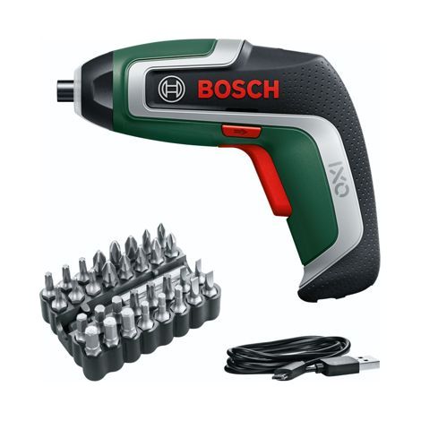 Bosch Akku-Schrauber IXO 7 Bit-Set + 32-tlg. Schrauberbit-Set, Karton (1/5)