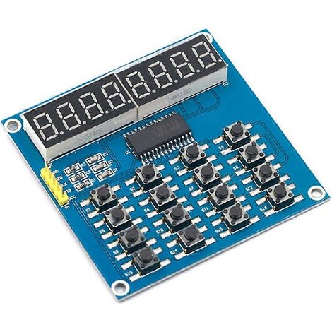 TM1650 Module numérique à tubes à quatre chiffres, 28 touches, interface I2C, clavier matriciel à deux fils, 28 touches (1/5)