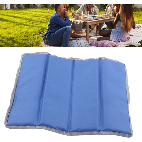 Tapis de sol pliable imperméable et doux pour pique-nique, camping, plage - Bleu