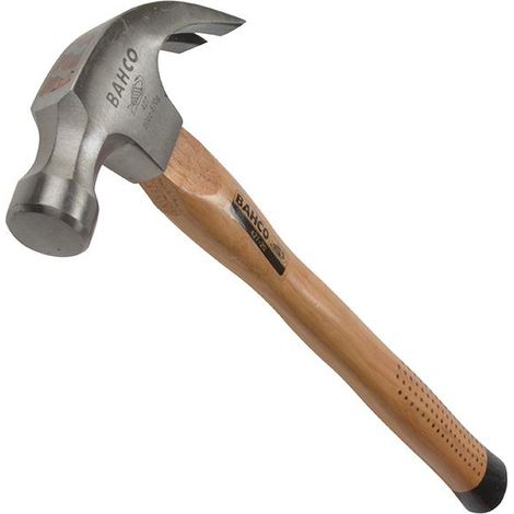 Bahco Claw Hammer with Non-Slip Wooden Handle, 570g (1/3)