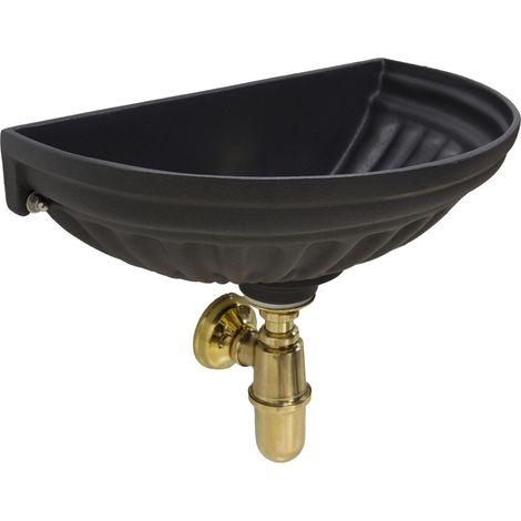 Baignoire murale modèle Versilia pour jardin potager avec siphon et bonde en laiton, finition au choix : poli