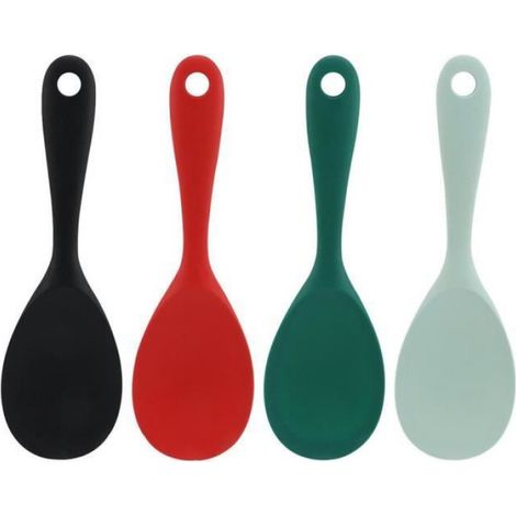Ustensiles De Cuisine - Silicone Noir - Résistant Chaleur Jusqu'à 230 °C - Pour Poêles Et Casseroles Antiadhésives - Lot De 4 (1/3)