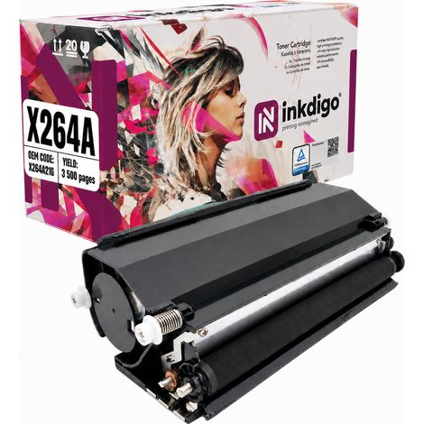 Toner Inkdigo X264A11G compatibile con Lexmark X264X364X364dwX363dnX264dn certificato TÜV (1/5)