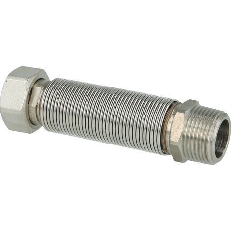 Tuyau cannelé inox extensible 3/4'' 110 - 210 mm avec joint
