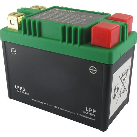 Batterie De Démarrage Lithium-fer-potassium (lifepo4 Ou Lfp) 12v 8a, Cca 105, 19,2wh, Remplace Batteries Acide/plomb Ytx4l-bs, Y
