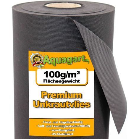 48 m² film de paillage, paillage anti-mauvaises herbes, voile de paillage 100 g, 1,6 m de large (1/5)