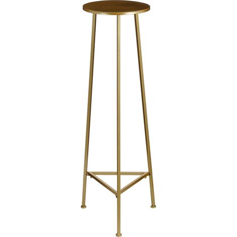 Sellette pour Plantes en Métal Doré Table Porte-Plante Moderne H 120 cm Diamètre 35 cm - PANGIVO (1/3)