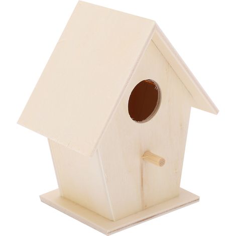 Nichoir suspendu en bois à monter soi-même, mangeoire à oiseaux pour la décoration intérieure et extérieure, modèle à un seul niveau n° 3 (1/5)
