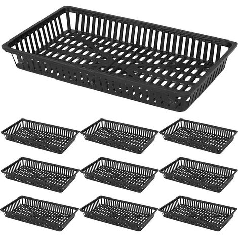 Pots à plantes aquatiques en plastique, paniers de plantation compatibles avec les aquariums (10 pièces). (1/5)